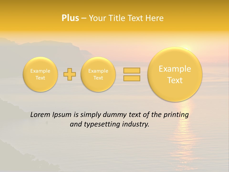 Ocean Sunrise Destination PowerPoint Template