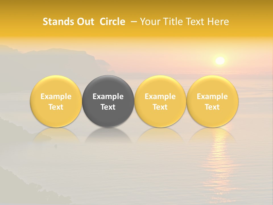 Ocean Sunrise Destination PowerPoint Template