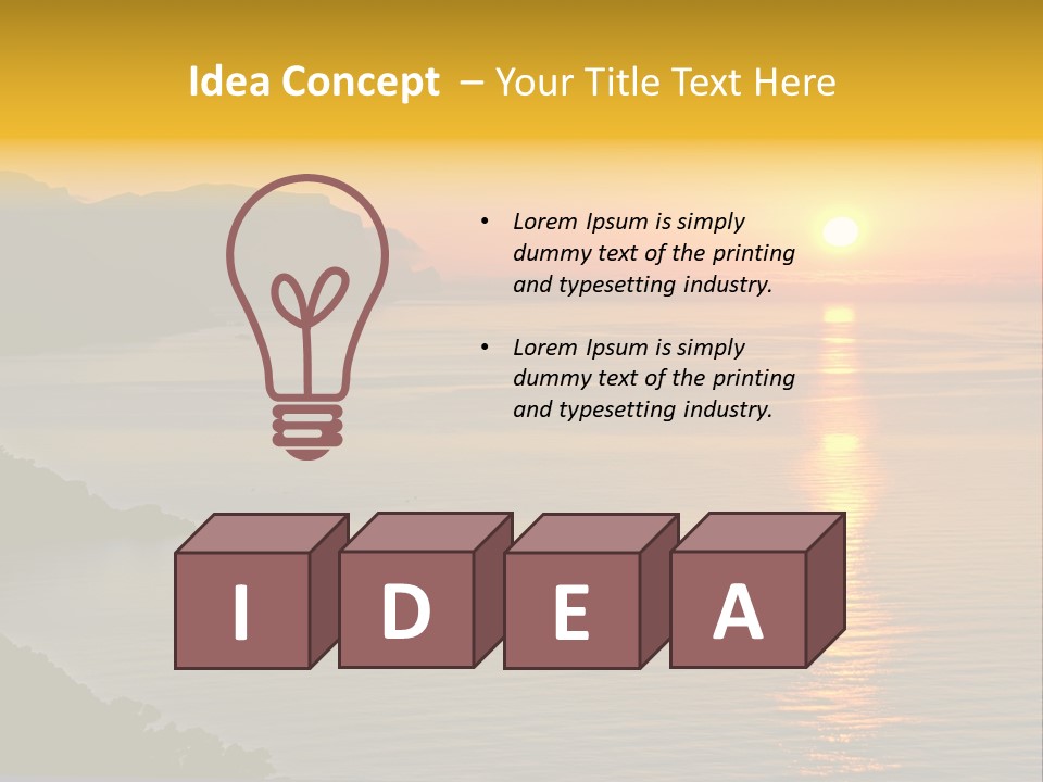 Ocean Sunrise Destination PowerPoint Template