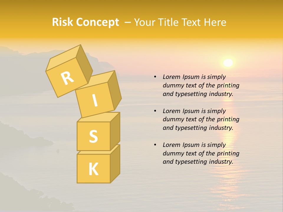 Ocean Sunrise Destination PowerPoint Template