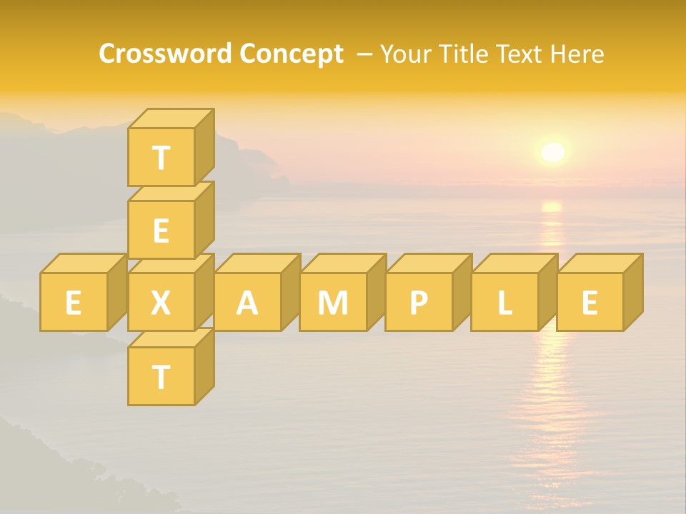 Ocean Sunrise Destination PowerPoint Template