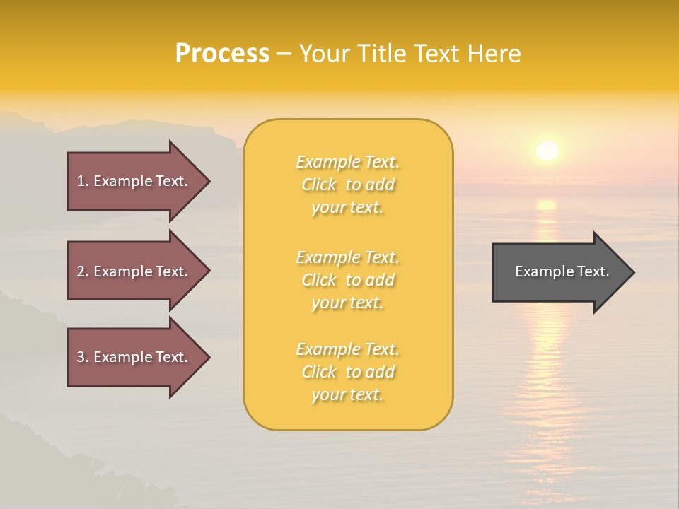 Ocean Sunrise Destination PowerPoint Template