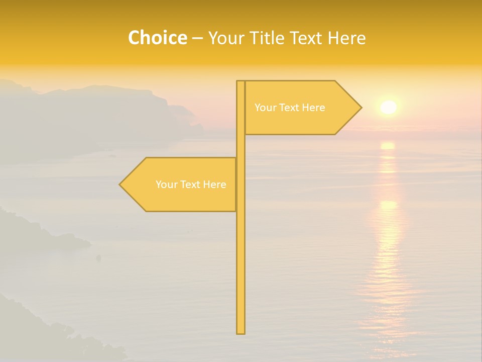 Ocean Sunrise Destination PowerPoint Template
