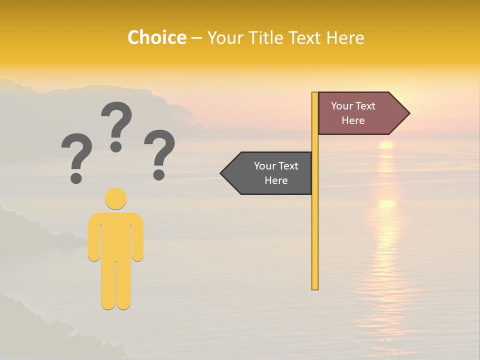 Ocean Sunrise Destination PowerPoint Template