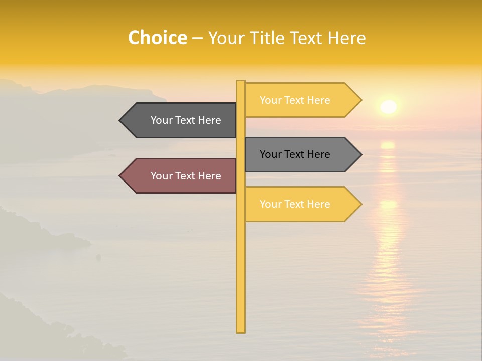 Ocean Sunrise Destination PowerPoint Template