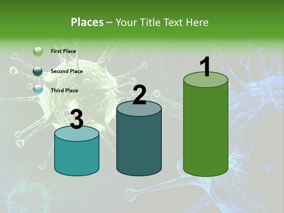 Green Virus Organism Russian Influenza Molecular PowerPoint Template