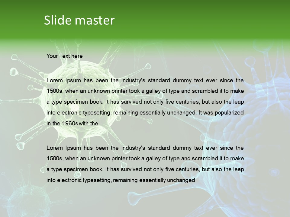 Green Virus Organism Russian Influenza Molecular PowerPoint Template