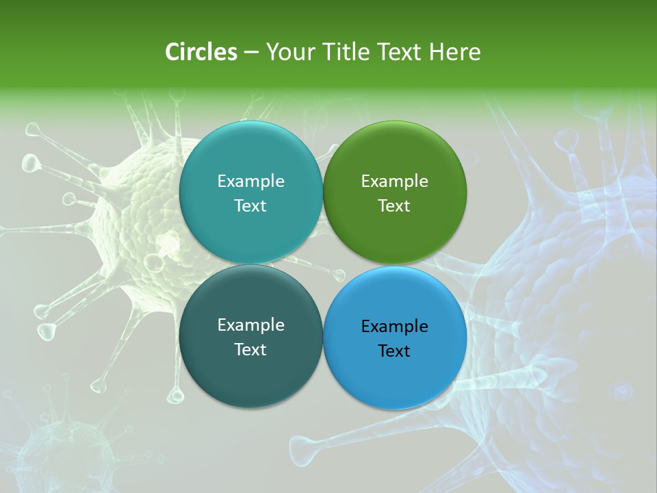 Green Virus Organism Russian Influenza Molecular PowerPoint Template