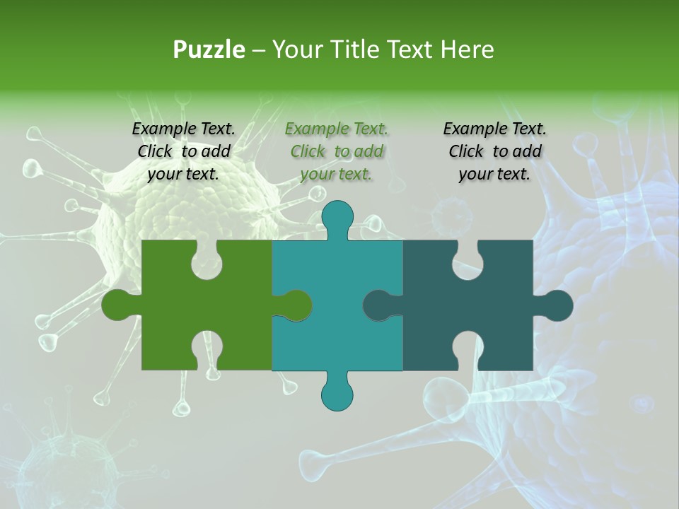 Green Virus Organism Russian Influenza Molecular PowerPoint Template