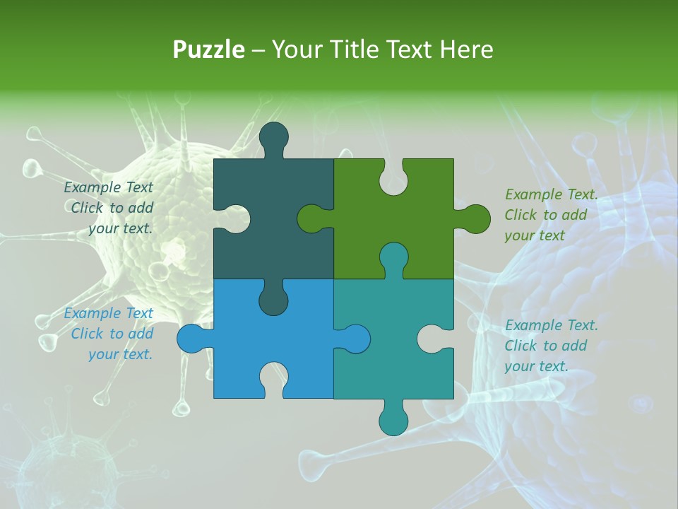 Green Virus Organism Russian Influenza Molecular PowerPoint Template