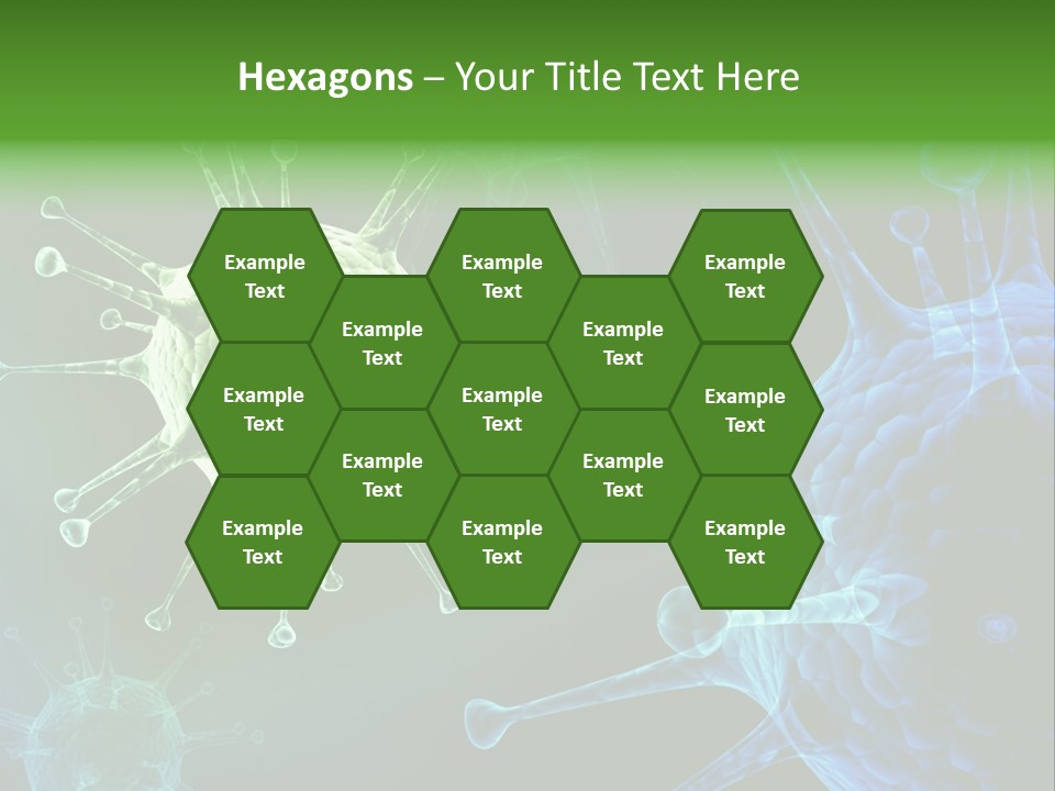 Green Virus Organism Russian Influenza Molecular PowerPoint Template