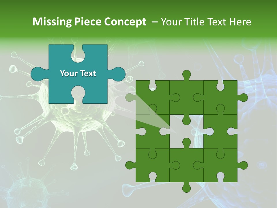 Green Virus Organism Russian Influenza Molecular PowerPoint Template