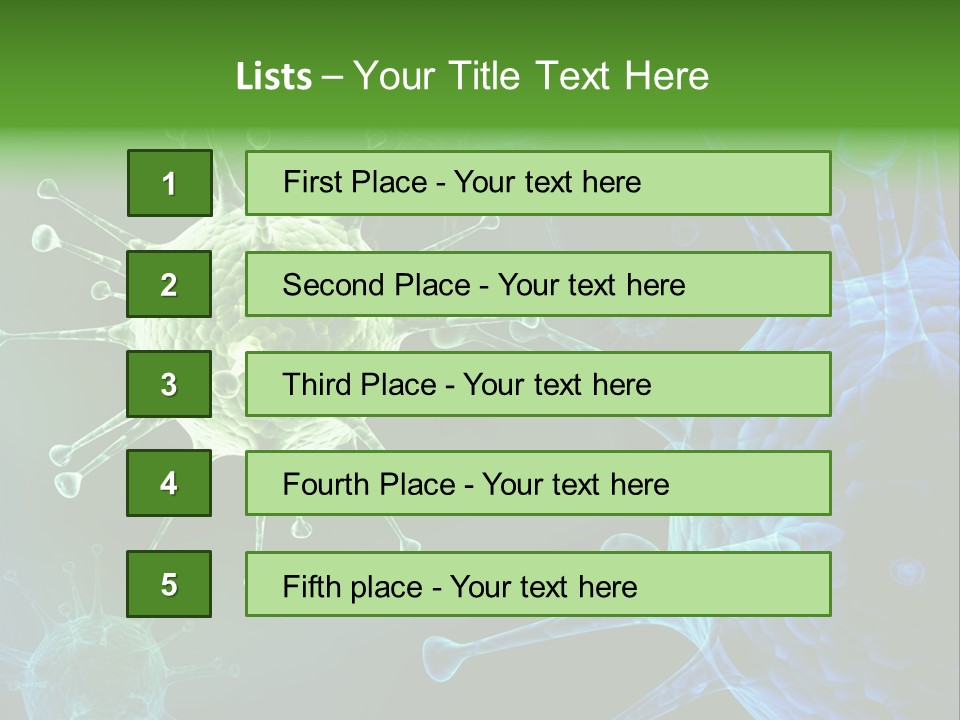 Green Virus Organism Russian Influenza Molecular PowerPoint Template