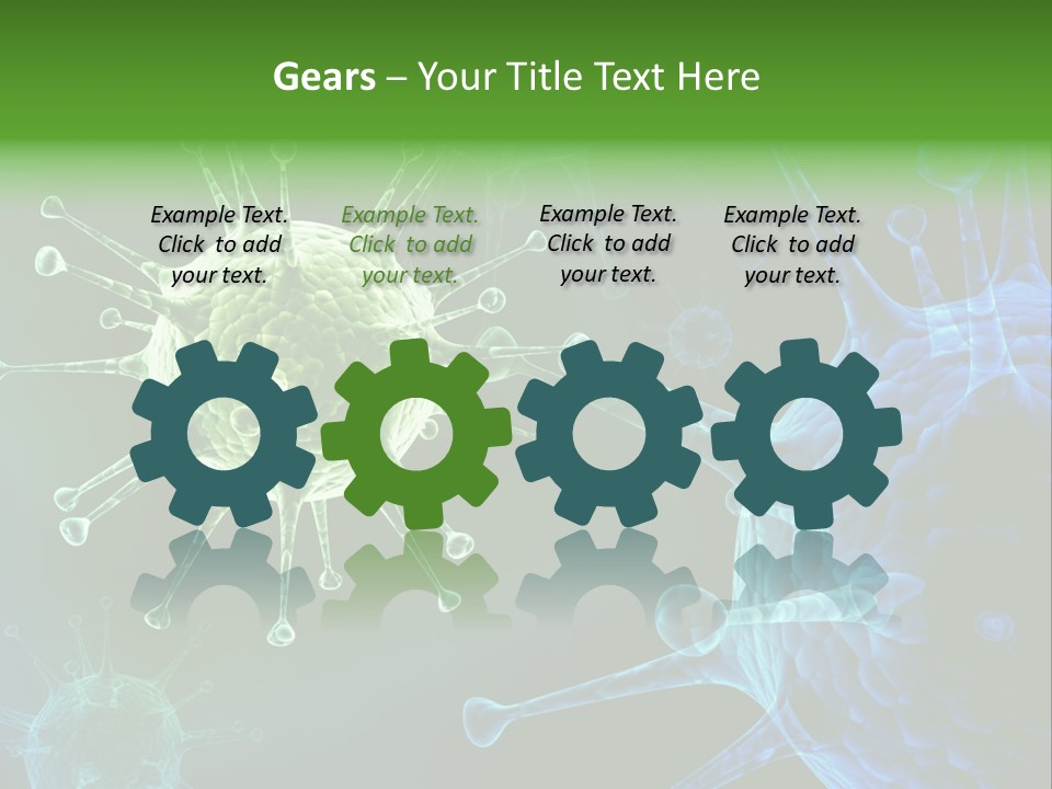 Green Virus Organism Russian Influenza Molecular PowerPoint Template