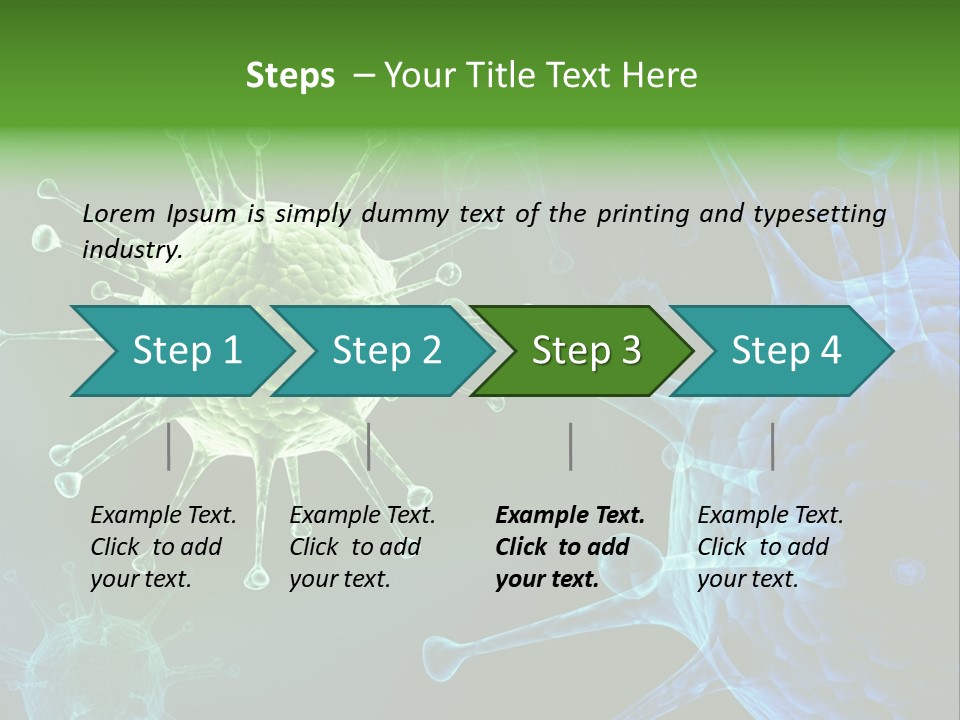 Green Virus Organism Russian Influenza Molecular PowerPoint Template