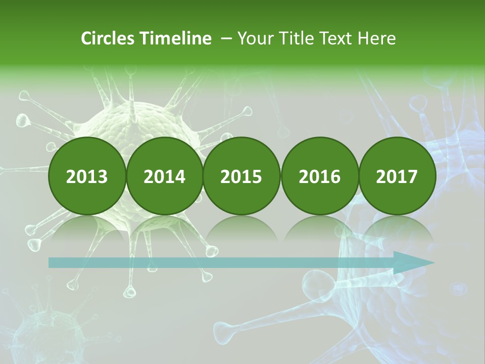 Green Virus Organism Russian Influenza Molecular PowerPoint Template