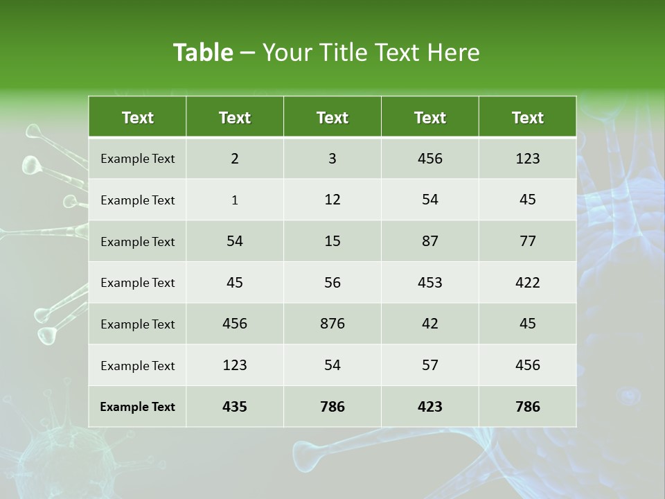 Green Virus Organism Russian Influenza Molecular PowerPoint Template