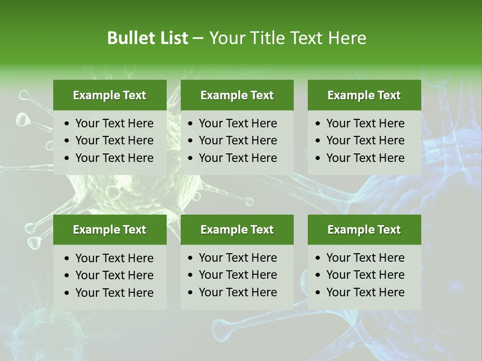 Green Virus Organism Russian Influenza Molecular PowerPoint Template