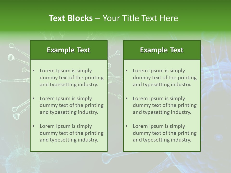 Green Virus Organism Russian Influenza Molecular PowerPoint Template