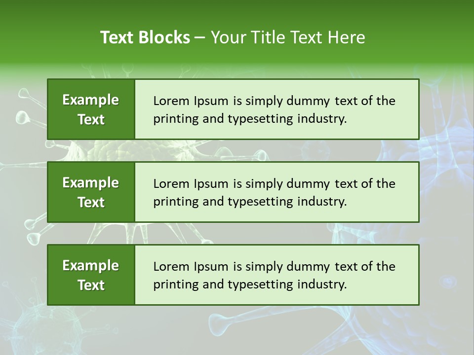 Green Virus Organism Russian Influenza Molecular PowerPoint Template
