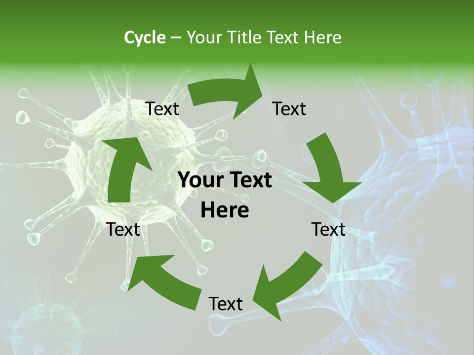 Green Virus Organism Russian Influenza Molecular PowerPoint Template