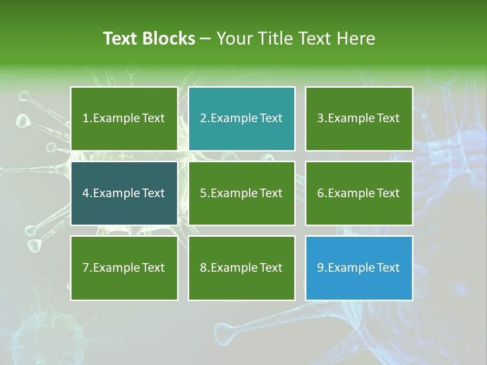 Green Virus Organism Russian Influenza Molecular PowerPoint Template