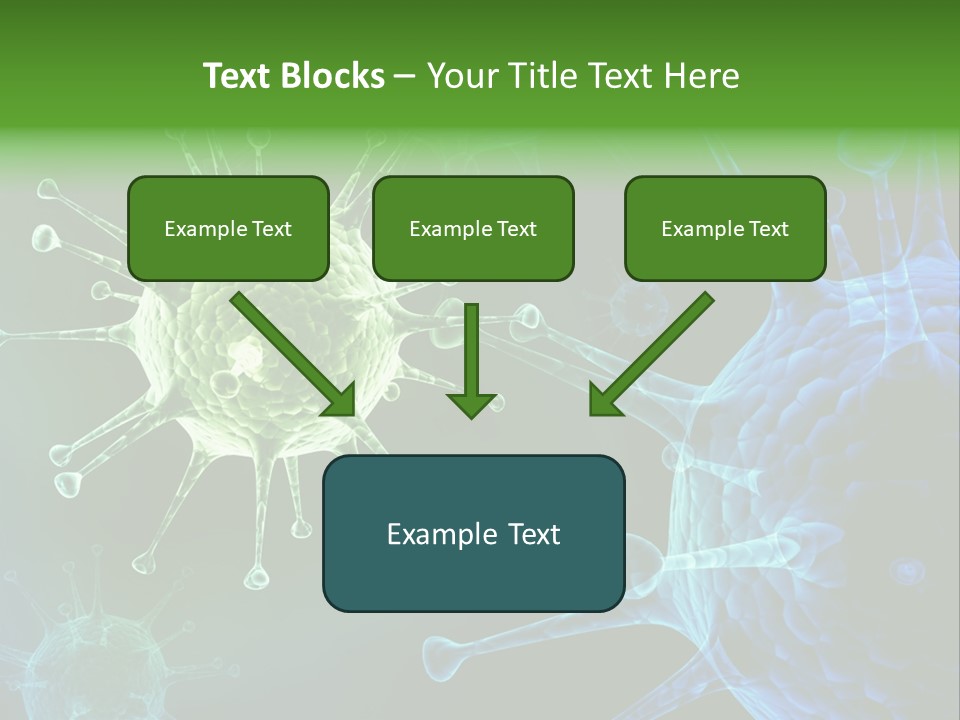 Green Virus Organism Russian Influenza Molecular PowerPoint Template