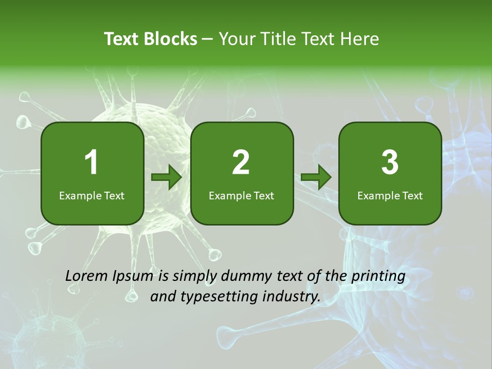 Green Virus Organism Russian Influenza Molecular PowerPoint Template