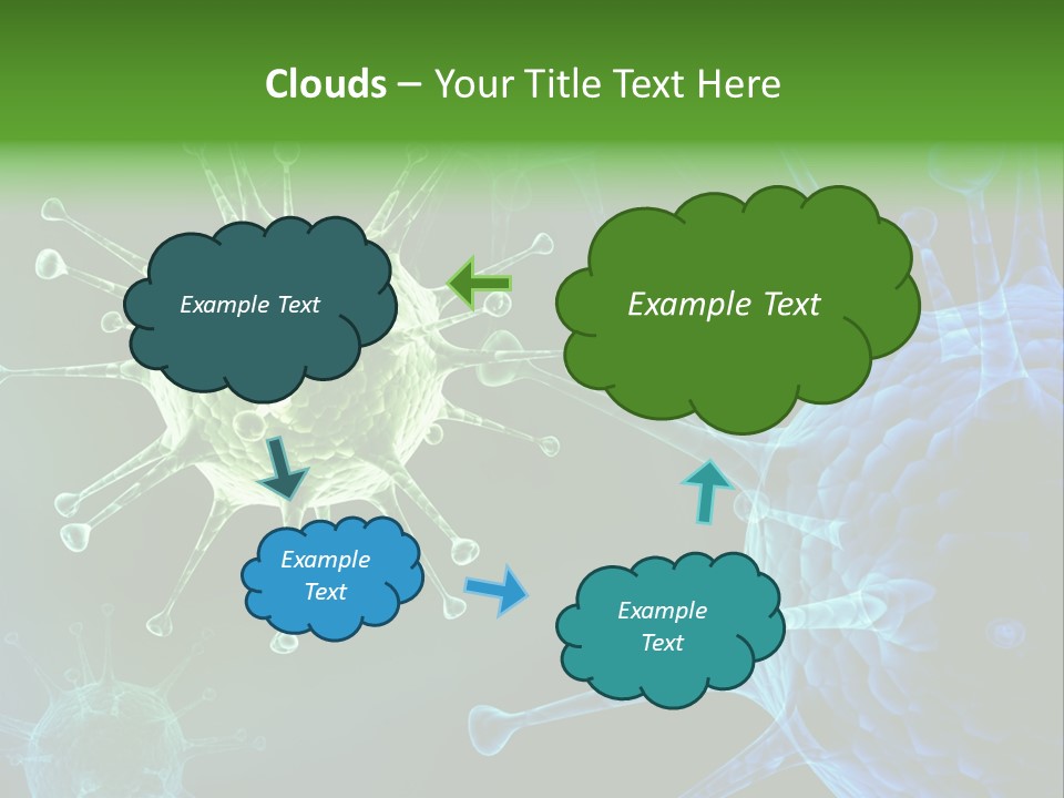 Green Virus Organism Russian Influenza Molecular PowerPoint Template
