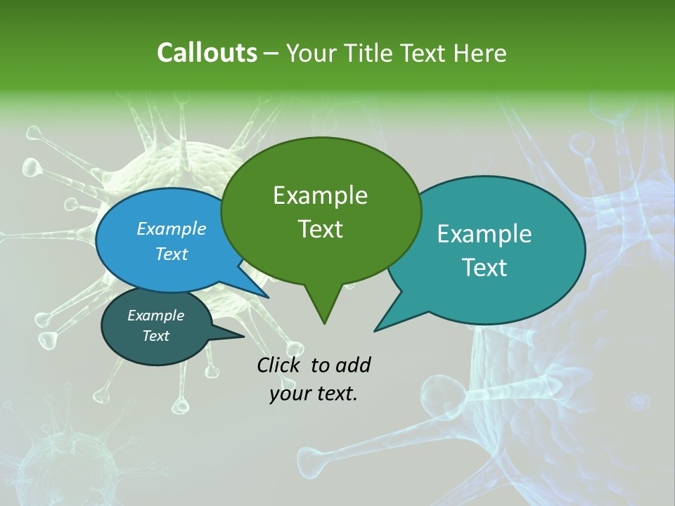 Green Virus Organism Russian Influenza Molecular PowerPoint Template