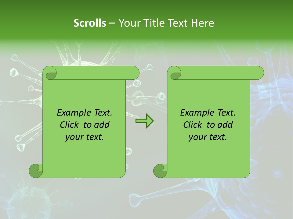 Green Virus Organism Russian Influenza Molecular PowerPoint Template