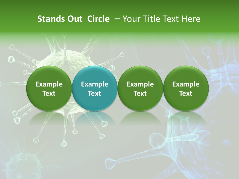 Green Virus Organism Russian Influenza Molecular PowerPoint Template