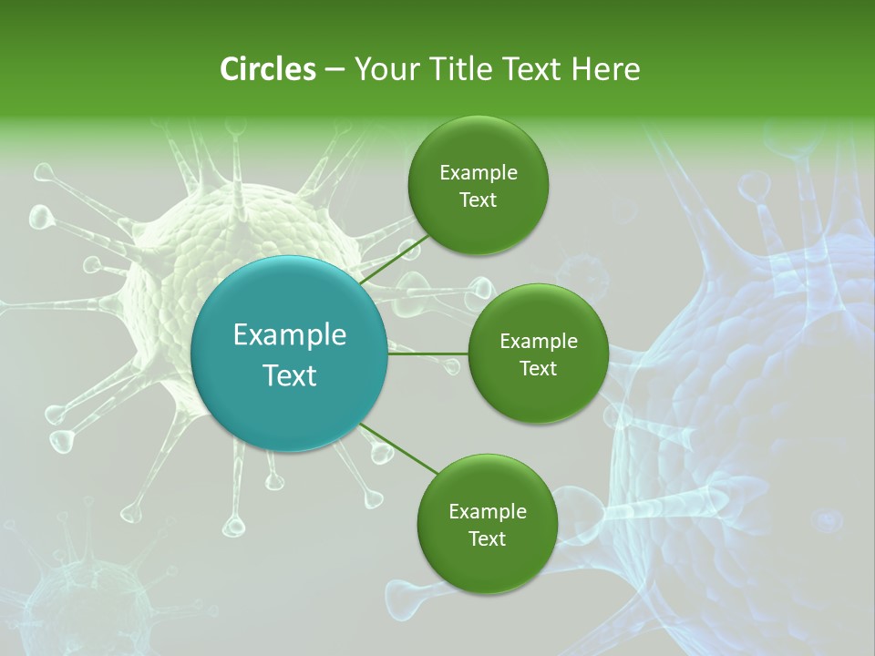 Green Virus Organism Russian Influenza Molecular PowerPoint Template