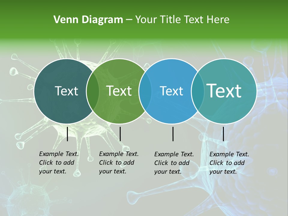 Green Virus Organism Russian Influenza Molecular PowerPoint Template