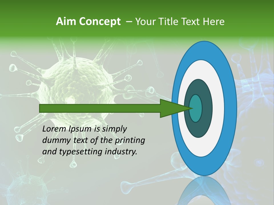 Green Virus Organism Russian Influenza Molecular PowerPoint Template