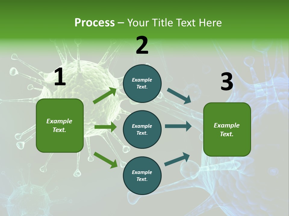 Green Virus Organism Russian Influenza Molecular PowerPoint Template