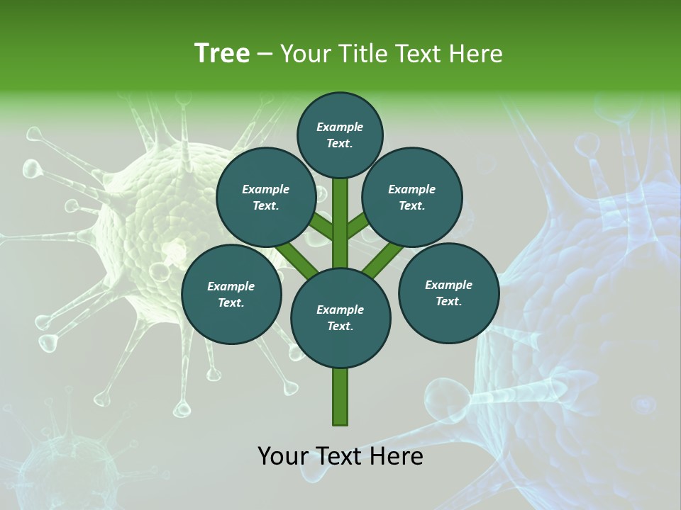 Green Virus Organism Russian Influenza Molecular PowerPoint Template