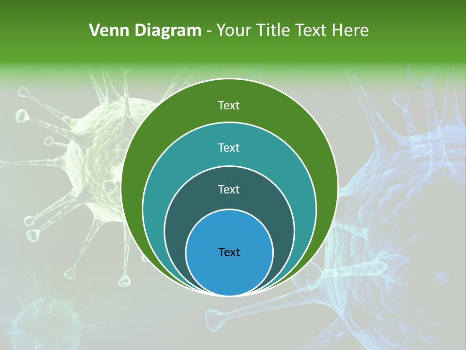 Green Virus Organism Russian Influenza Molecular PowerPoint Template