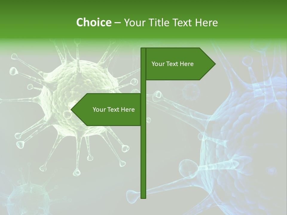 Green Virus Organism Russian Influenza Molecular PowerPoint Template
