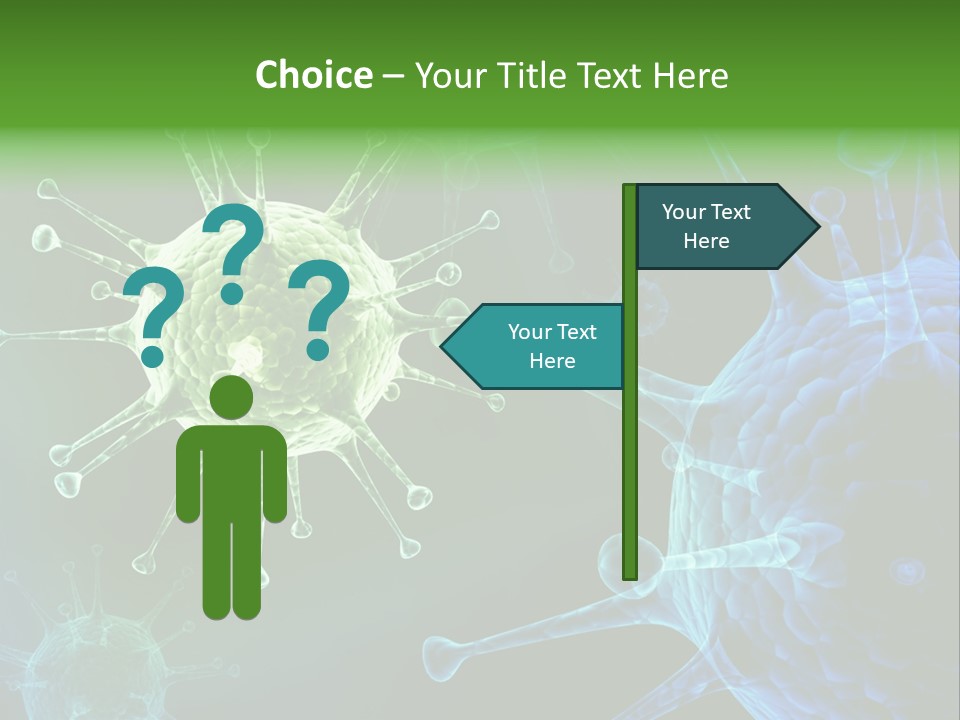 Green Virus Organism Russian Influenza Molecular PowerPoint Template
