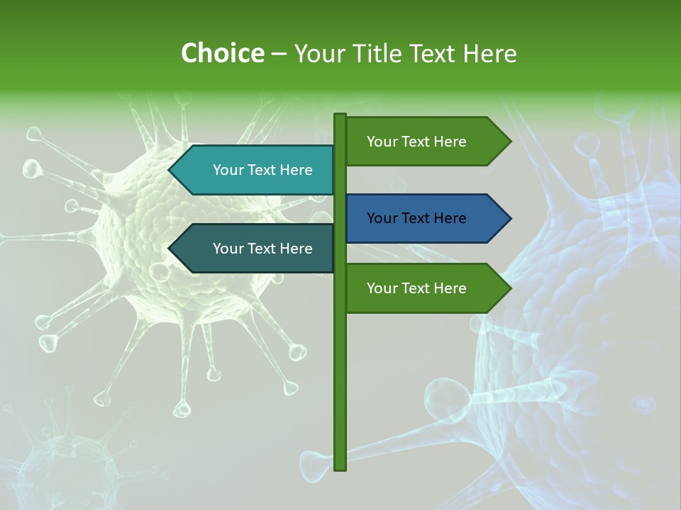 Green Virus Organism Russian Influenza Molecular PowerPoint Template