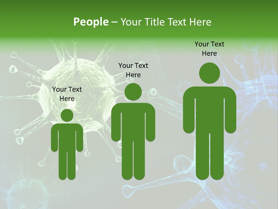 Green Virus Organism Russian Influenza Molecular PowerPoint Template