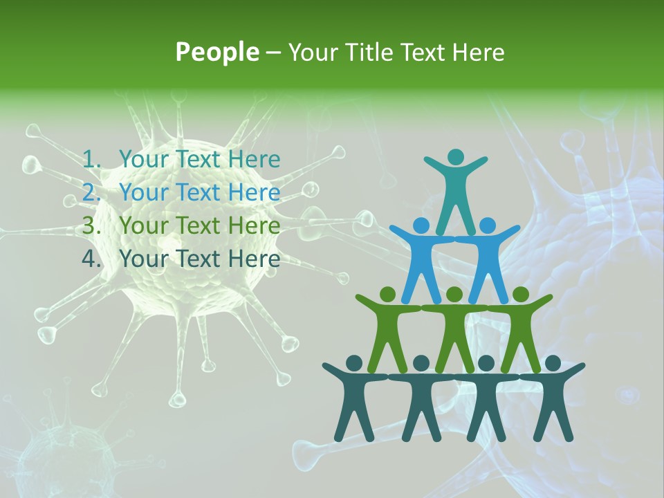Green Virus Organism Russian Influenza Molecular PowerPoint Template