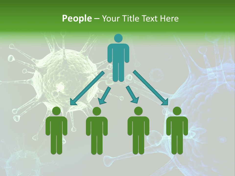Green Virus Organism Russian Influenza Molecular PowerPoint Template