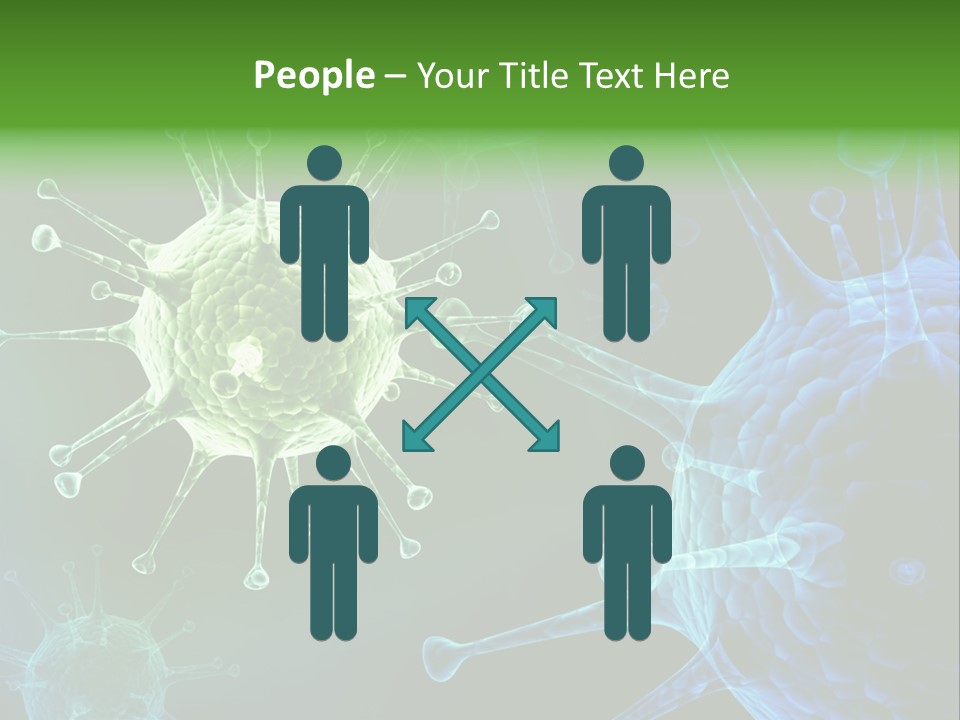 Green Virus Organism Russian Influenza Molecular PowerPoint Template