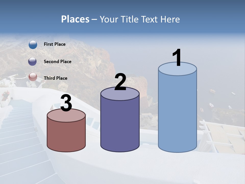 Steps Europe Blue PowerPoint Template