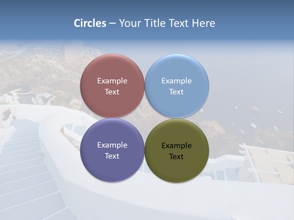 Steps Europe Blue PowerPoint Template