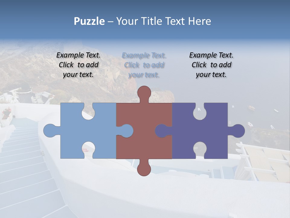 Steps Europe Blue PowerPoint Template