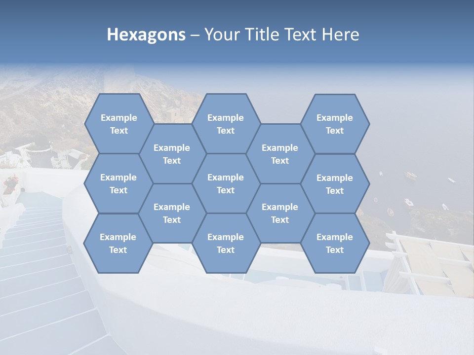 Steps Europe Blue PowerPoint Template