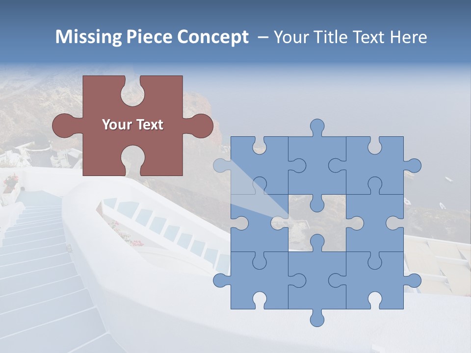 Steps Europe Blue PowerPoint Template